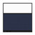 Configurable Acoustic Cubicle Partition Electric Hush Panel 6' x 6' W/Window Navy Blue Woven Fabric Clear Window Black Trim