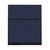 Configurable Acoustic Cubicle Partition Electric Hush Panel 5' x 6' Navy Blue Woven Fabric Black Trim