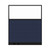 Configurable Acoustic Cubicle Partition Electric Hush Panel 5' x 6' W/Window Navy Blue Woven Fabric Clear Window Black Trim
