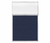 Portable and Acoustic Partition Hush Panel Configurable Cubicle Partition 4' x 6' W/ Window Navy Blue Woven Fabric Clear Fluted Window