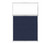 Portable and Acoustic Partition Hush Panel Configurable Cubicle Partition 4' x 6' W/ Window Navy Blue Woven Fabric Frosted Window