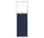 Portable and Acoustic Partition Hush Panel Configurable Cubicle Partition 2' x 6' W/ Window Navy Blue Woven Fabric Frosted Window