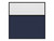 Portable and Acoustic Partition Hush Panel Configurable Cubicle Partition 6' x 6' W/ Window Navy Blue Woven Fabric Clear Fluted Window Black Trim