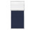 Portable and Acoustic Partition Hush Panel Configurable Cubicle Partition 3' x 6' W/ Window Navy Blue Woven Fabric Clear Fluted Window