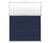 Portable and Acoustic Partition Hush Panel Configurable Cubicle Partition 5' x 6' W/ Window Navy Blue Woven Fabric Frosted Window