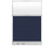 Configurable Acoustic Cubicle Partition Electric Hush Panel 4' x 6' Navy Blue Woven Fabric Frosted Window w/ Electric Channel