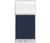 Configurable Acoustic Cubicle Partition Electric Hush Panel 3' x 6' Navy Blue Woven Fabric Clear Fluted Window w/ Electric Channel