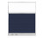 Configurable Acoustic Cubicle Partition Electric Hush Panel 5' x 6' Navy Blue Woven Fabric Frosted Window w/ Electric Channel