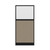 Configurable Acoustic Cubicle Partition Electric Hush Panel 3' x 6' W/Window Warm Pebble Woven Fabric Clear Fluted Window Black Trim