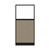 Configurable Acoustic Cubicle Partition Electric Hush Panel 3' x 6' W/Window Warm Pebble Woven Fabric Clear Window Black Trim