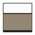 Configurable Acoustic Cubicle Partition Electric Hush Panel 6' x 6' W/Window Warm Pebble Woven Fabric Clear Window Black Trim