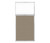 Portable and Acoustic Partition Hush Panel Configurable Cubicle Partition 3' x 6' W/ Window Warm Pebble Woven Fabric Frosted Window