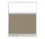 Configurable Acoustic Cubicle Partition Electric Hush Panel 5' x 6' W/ Window Warm Pebble Woven Fabric Frosted Window W/ Electric Channel