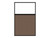 Portable and Acoustic Partition Hush Panel Configurable Cubicle Partition 4' x 6' W/ Window Mocha Woven Fabric Frosted Window Black Trim