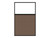 Portable and Acoustic Partition Hush Panel Configurable Cubicle Partition 3' x 6' W/ Window Mocha Woven Fabric Clear Window Black Trim