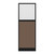 Configurable Acoustic Cubicle Partition Electric Hush Panel 2' x 6' W/Window Mocha Woven Fabric Clear Fluted Window Black Trim