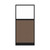 Configurable Acoustic Cubicle Partition Electric Hush Panel 3' x 6' W/Window Mocha Woven Fabric Clear Window Black Trim
