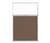 Portable and Acoustic Partition Hush Panel Configurable Cubicle Partition 4' x 6' W/ Window Mocha Woven Fabric Clear Window