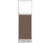 Configurable Acoustic Cubicle Partition Electric Hush Panel 2' x 6' W/ Window Mocha Woven Fabric Clear Window W/ Electric Channel