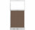 Configurable Acoustic Cubicle Partition Electric Hush Panel 3' x 6' W/ Window Mocha Woven Fabric Clear Window W/ Electric Channel
