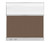 Configurable Acoustic Cubicle Partition Electric Hush Panel 6' x 6' W/ Window Mocha Woven Fabric Clear Fluted Window W/ Electric Channel