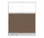 Configurable Acoustic Cubicle Partition Electric Hush Panel 5' x 6' W/ Window Mocha Woven Fabric Clear Window W/ Electric Channel