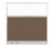 Configurable Acoustic Cubicle Partition Electric Hush Panel 6' x 6' W/ Window Mocha Woven Fabric Frosted Window W/ Electric Channel