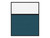 Portable and Acoustic Partition Hush Panel Configurable Cubicle Partition 5' x 6' W/ Window Caribbean Woven Fabric Frosted Window Black Trim