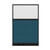 Configurable Acoustic Cubicle Partition Electric Hush Panel 4' x 6' W/Window Caribbean Woven Fabric Clear Fluted Window Black Trim