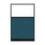 Configurable Acoustic Cubicle Partition Electric Hush Panel 4' x 6' W/Window Caribbean Woven Fabric Frosted Window Black Trim