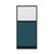 Configurable Acoustic Cubicle Partition Electric Hush Panel 3' x 6' W/Window Caribbean Woven Fabric Clear Fluted Window Black Trim