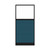 Configurable Acoustic Cubicle Partition Electric Hush Panel 3' x 6' W/Window Caribbean Woven Fabric Clear Window Black Trim