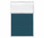 Portable and Acoustic Partition Hush Panel Configurable Cubicle Partition 4' x 6' W/ Window Caribbean Woven Fabric Clear Fluted Window