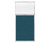 Portable and Acoustic Partition Hush Panel Configurable Cubicle Partition 3' x 6' W/ Window Caribbean Woven Fabric Clear Fluted Window