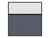 Portable and Acoustic Partition Hush Panel Configurable Cubicle Partition 6' x 6' W/ Window Ocean Woven Fabric Clear Fluted Window Black Trim