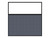 Portable and Acoustic Partition Hush Panel Configurable Cubicle Partition 6' x 6' W/ Window Ocean Woven Fabric Clear Window Black Trim