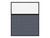 Portable and Acoustic Partition Hush Panel Configurable Cubicle Partition 5' x 6' W/ Window Ocean Woven Fabric Frosted Window Black Trim