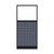 Configurable Acoustic Cubicle Partition Electric Hush Panel 3' x 6' W/Window Ocean Woven Fabric Frosted Window Black Trim