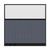 Configurable Acoustic Cubicle Partition Electric Hush Panel 6' x 6' W/Window Ocean Woven Fabric Clear Fluted Window Black Trim
