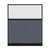 Configurable Acoustic Cubicle Partition Electric Hush Panel 5' x 6' W/Window Ocean Woven Fabric Frosted Window Black Trim