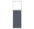 Portable and Acoustic Partition Hush Panel Configurable Cubicle Partition 2' x 6' W/ Window Ocean Woven Fabric Frosted Window