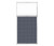 Portable and Acoustic Partition Hush Panel Configurable Cubicle Partition 3' x 6' W/ Window Ocean Woven Fabric Frosted Window