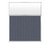 Portable and Acoustic Partition Hush Panel Configurable Cubicle Partition 5' x 6' W/ Window Ocean Woven Fabric Frosted Window