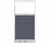 Configurable Acoustic Cubicle Partition Electric Hush Panel 3' x 6' Ocean Woven Fabric Frosted Window w/ Electric Channel