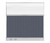 Configurable Acoustic Cubicle Partition Electric Hush Panel 6' x 6' Ocean Woven Fabric Clear Fluted Window w/ Electric Channel