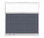 Configurable Acoustic Cubicle Partition Electric Hush Panel 6' x 6' Ocean Woven Fabric Frosted Window w/ Electric Channel