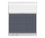 Configurable Acoustic Cubicle Partition Electric Hush Panel 5' x 6' Ocean Woven Fabric Clear Fluted Window w/ Electric Channel