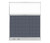 Configurable Acoustic Cubicle Partition Electric Hush Panel 5' x 6' Ocean Woven Fabric Clear Window w/ Electric Channel
