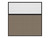 Portable and Acoustic Partition Hush Panel Configurable Cubicle Partition 6' x 6' W/ Window Slate Woven Fabric Clear Fluted Window Black Trim