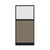 Configurable Acoustic Cubicle Partition Electric Hush Panel 3' x 6' W/Window Slate Woven Fabric Clear Fluted Window Black Trim